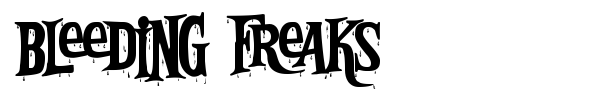 Bleeding Freaks font preview